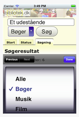 bibliotek.dk app iphone søg
